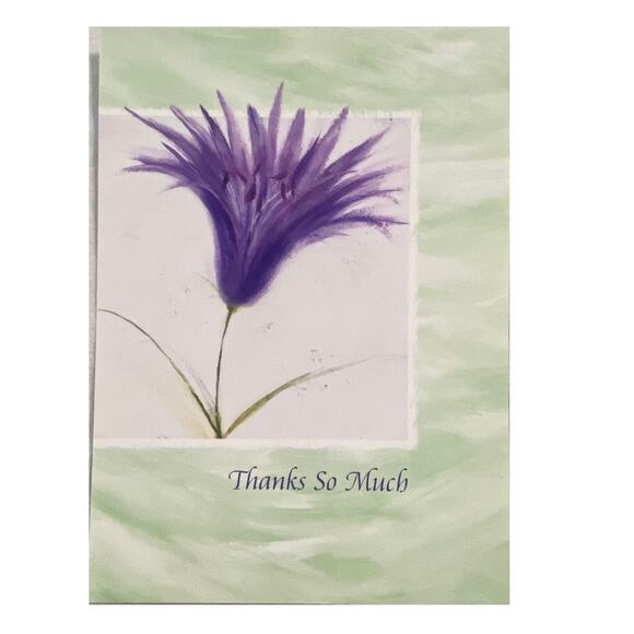 Lot 4 Vtg MCM Thank You Card Canada 1980s Lawson Falle Bouquet of Gratitude - Picture 3 of 16